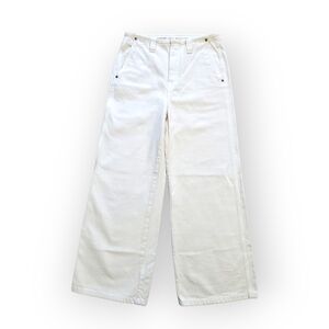 KHAITE Ian Ivory Ecru White Cotton Jeans Wide Leg Luxury (Measured In Details)